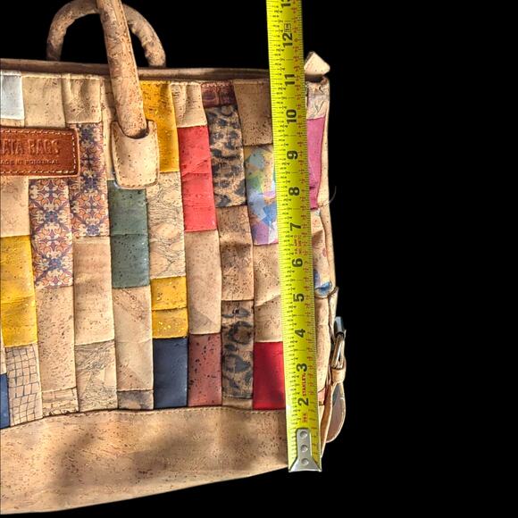 Patchwork Cork Leather Bag ~ Made in Portugal - Picture 6 of 10